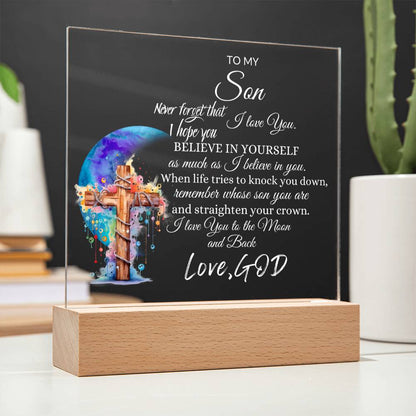 Inspirational Plaque/nightlight for Son From God