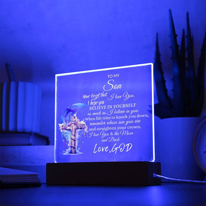 Inspirational Plaque/nightlight for Son From God