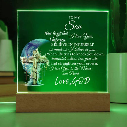 Inspirational Plaque/nightlight for Son From God