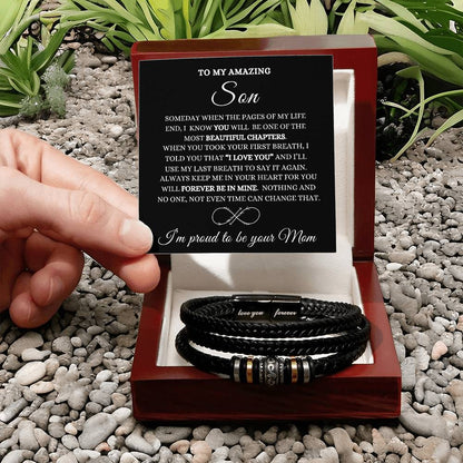 To My Amazing Son-Love You Forever Bracelet