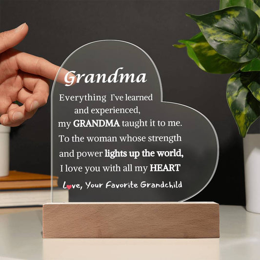 Night Light- Gift For Grandma