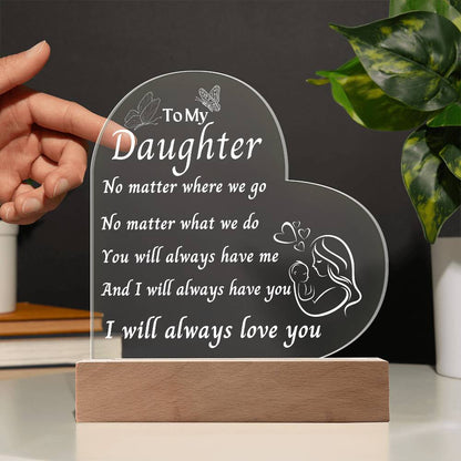 Mother Daughter Plaque/Night Light