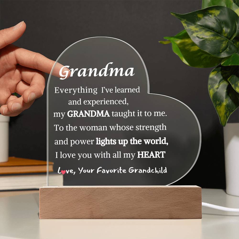 Night Light- Gift For Grandma