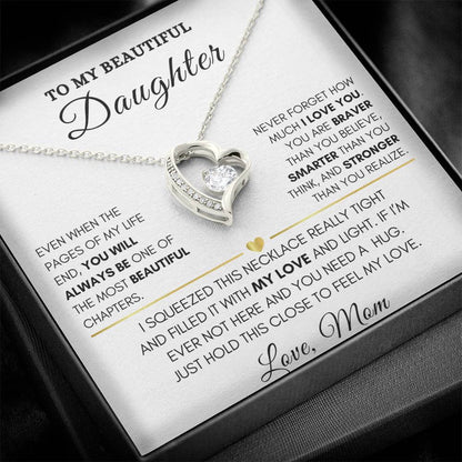 To My Beautiful Daughter-Forever Love Necklace