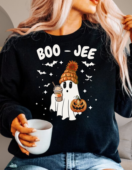 Boo Jee pull over sweatshirt, Halloween Humor Shirt, Ghost shirt, Women's funny shirt, Women's funny Halloween shirt, High Maintenance Ghost Shirt For Women