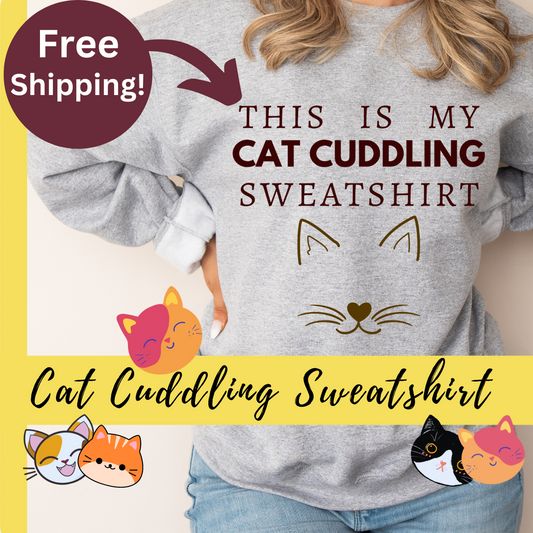 Cat Cuddling Shirt and Paw Print Leggings