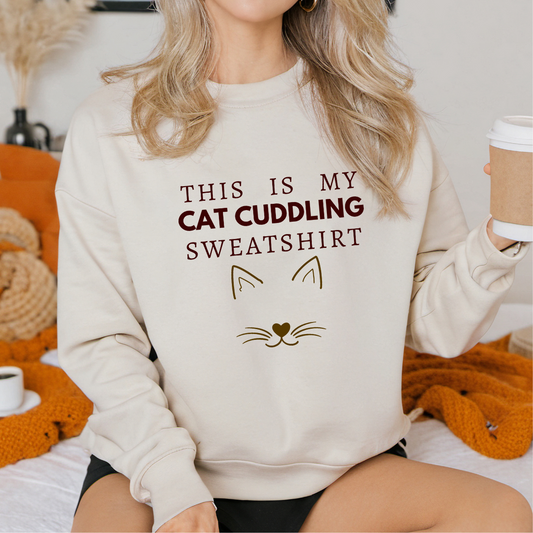 Cat Cuddling Shirt and Paw Print Leggings