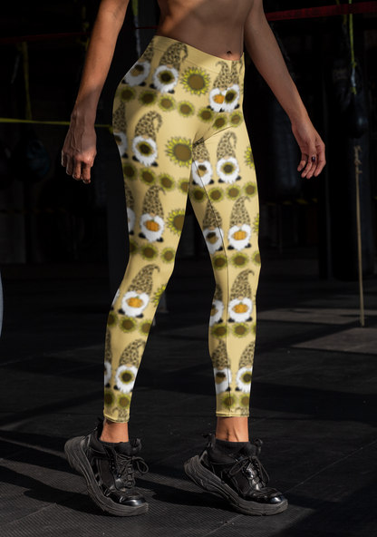 Gnome and sunflower leggings Thanksgiving Gnome Leggings