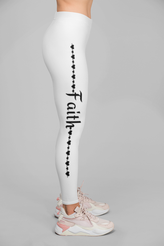 Faith Print Leggings-New Year New You