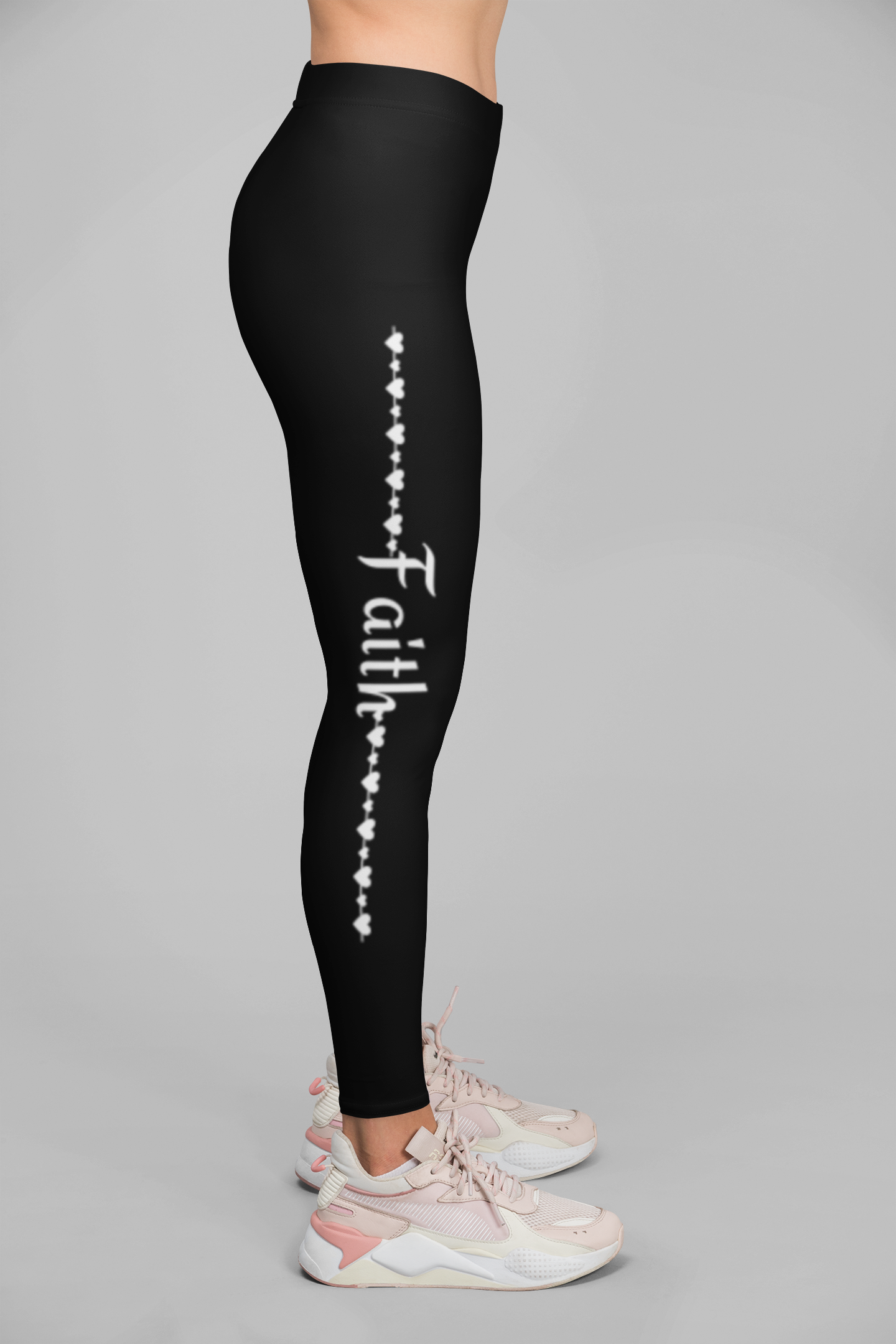 Faith Print Leggings-New Year New You
