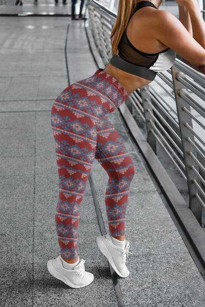 Sweater Print Leggings-Ugly Sweater Print, Casual leggings, Cozy Print Leggings
