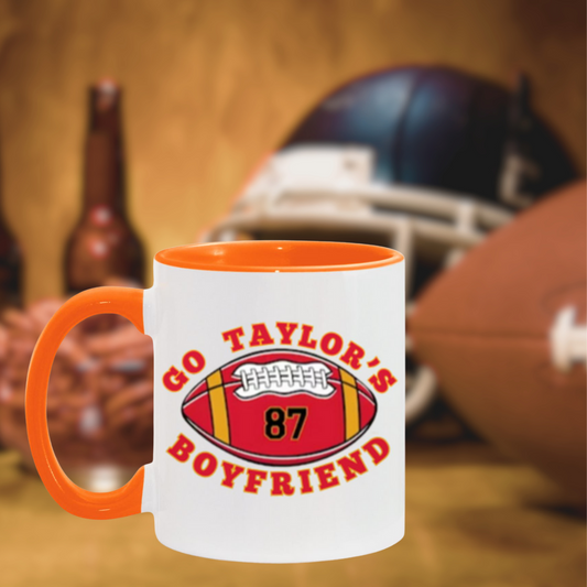 Go Taylor's Boyfriend Game Day Mug, Funny Football Mug
