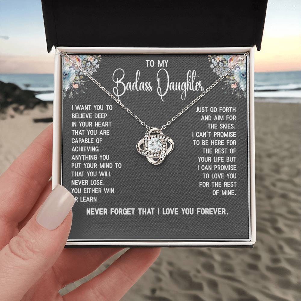Badass Daughter Love Knot Necklace