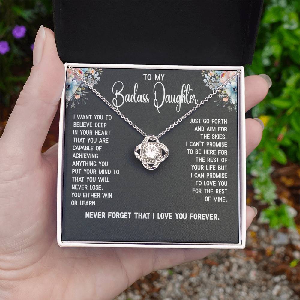 Badass Daughter Love Knot Necklace