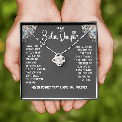 Badass Daughter Love Knot Necklace