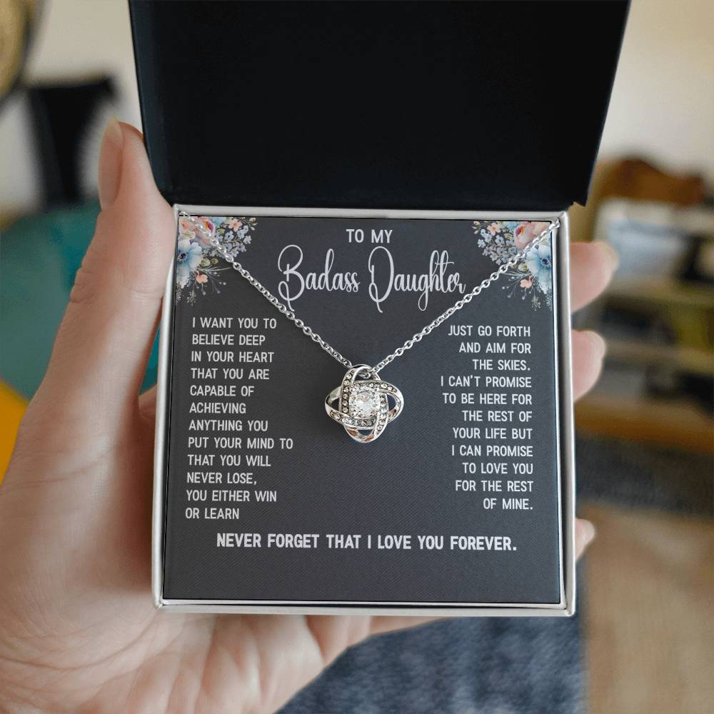Badass Daughter Love Knot Necklace